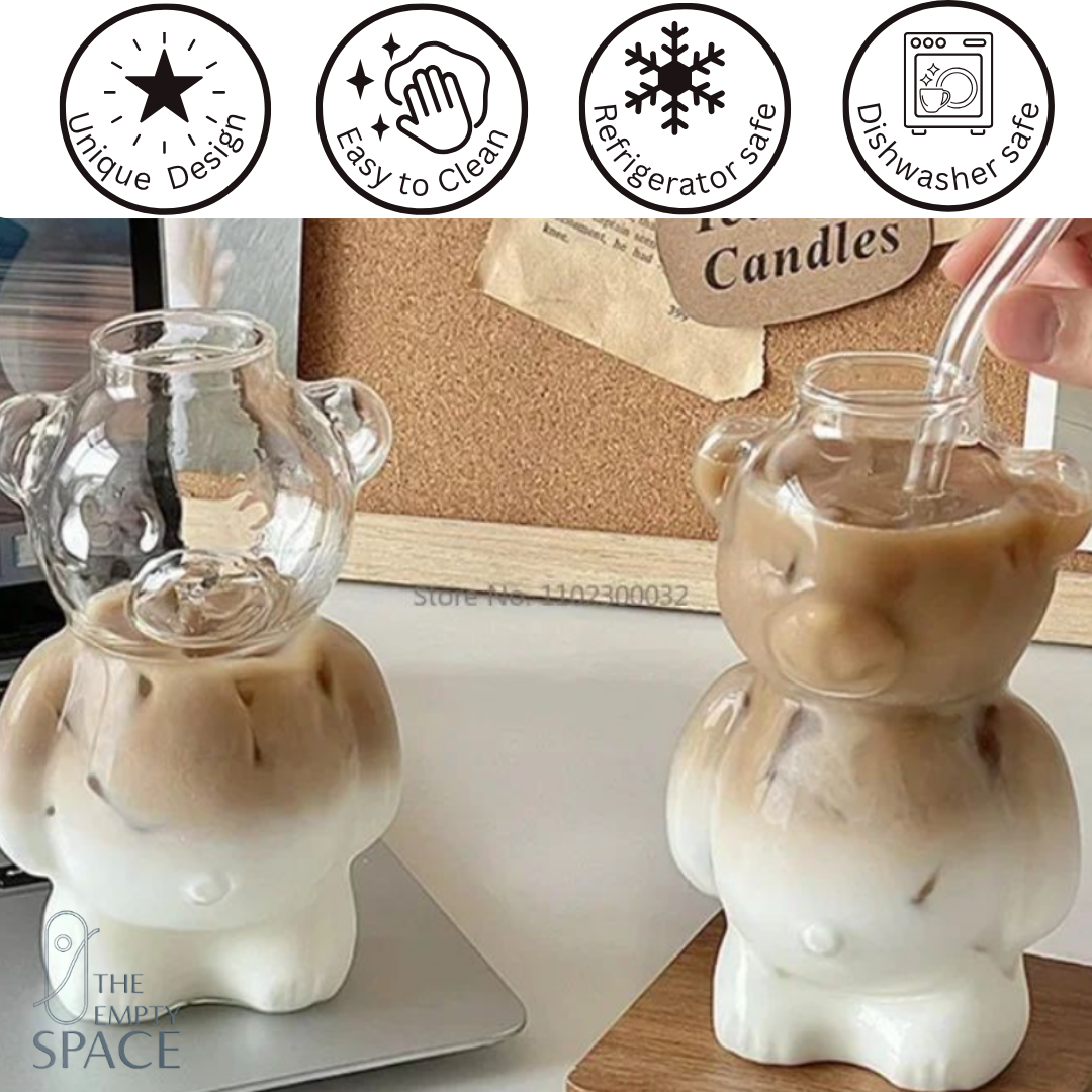 Teddy Glass Mug – Cute Borosilicate Coffee & Tea Cup for Gifting - Image 8