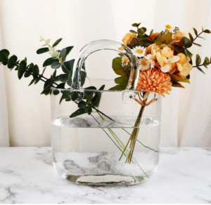 cute bag shaped vase for drinks and decor