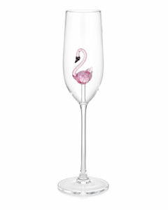 Handcrafted Flamingo Champagne Flute Glass | Borosilicate Wine & Champagne Glass | Cocktail & Mimosa Glass | Gift for Weddings, Parties & Celebration (Flamingo Champagne Glass)