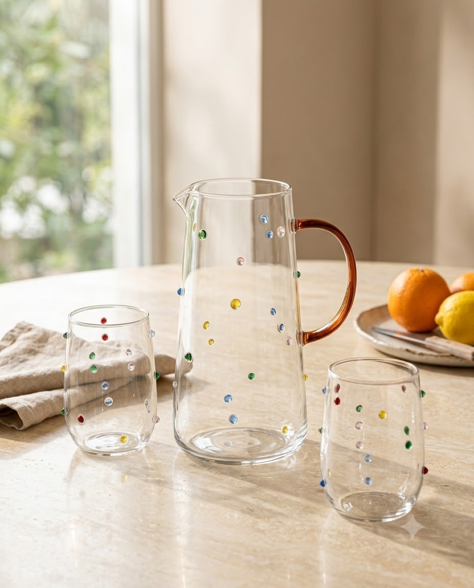 Confetti Glass Jug Set - Image 2