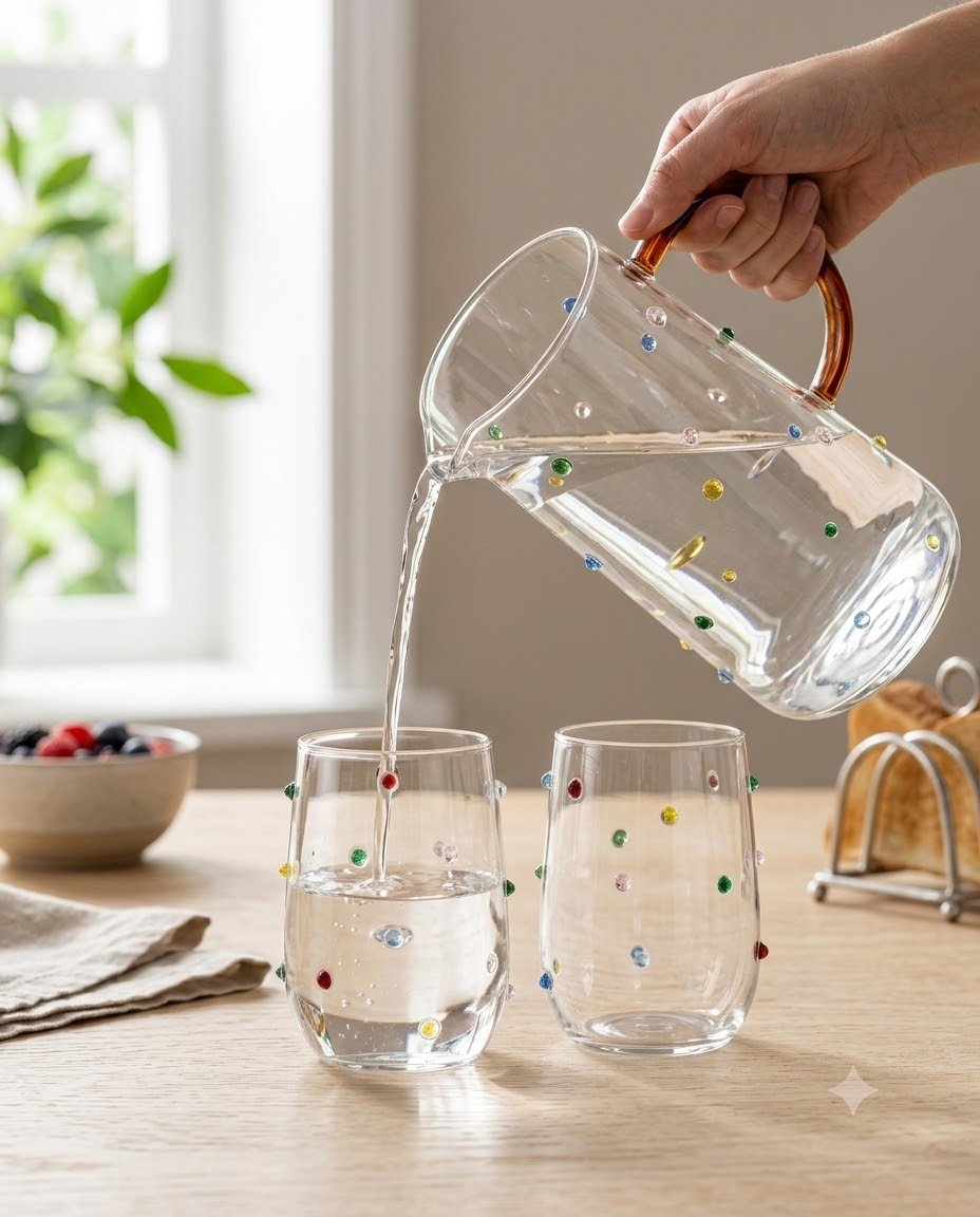 Confetti Glass Jug Set